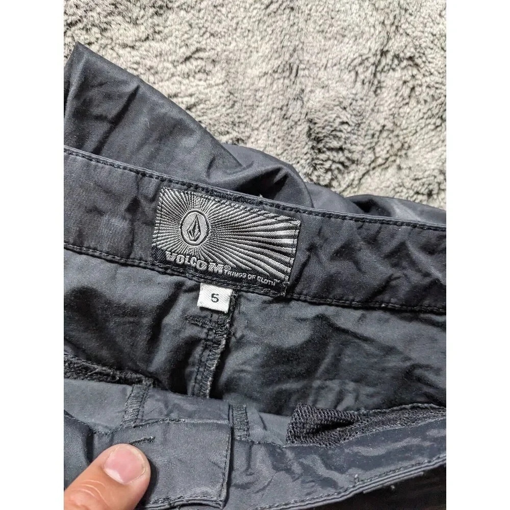 Volcom Nylon Outdoor Convertible Pants Women's Size 5 Black